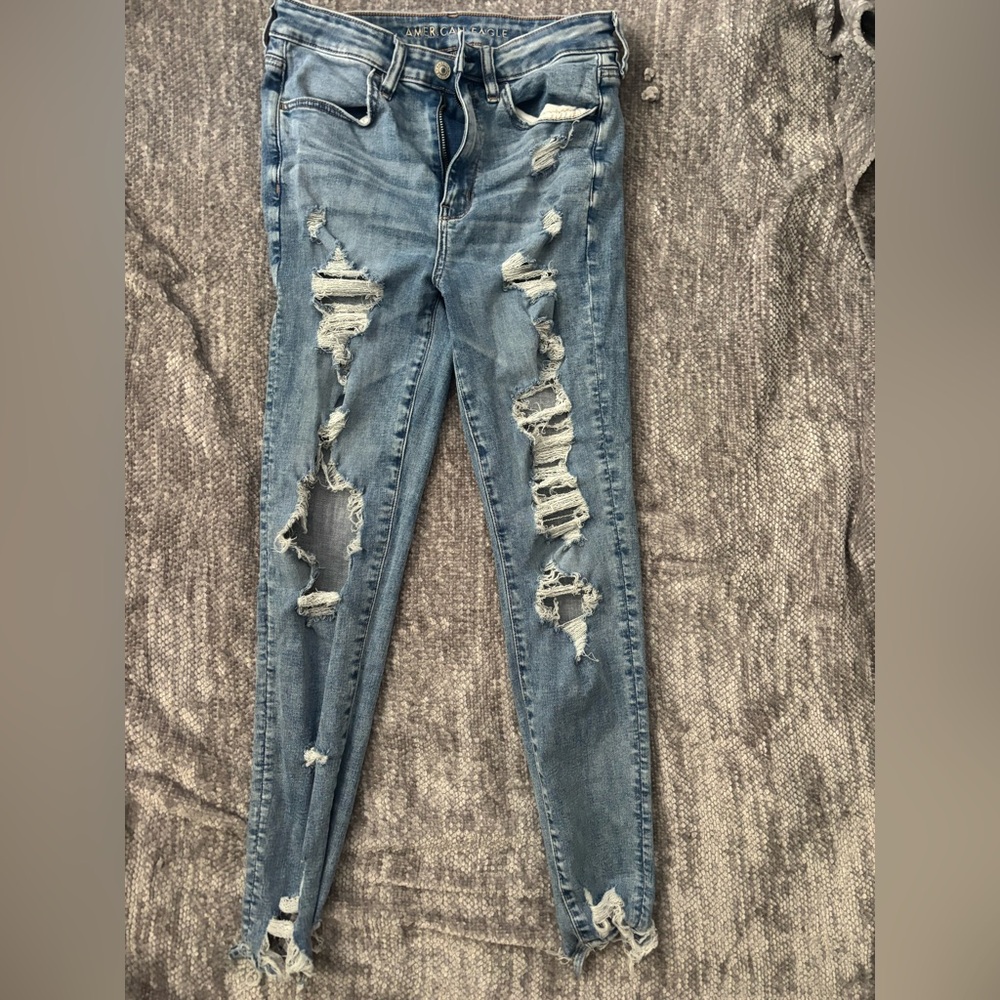 American Eagle Next Level Stress Distressed Jeans
